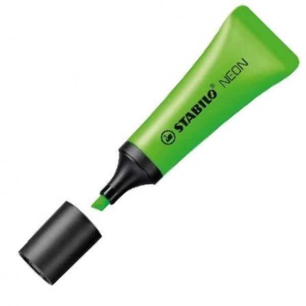 C/10 marcadores fluorescentes stabilo neon verde