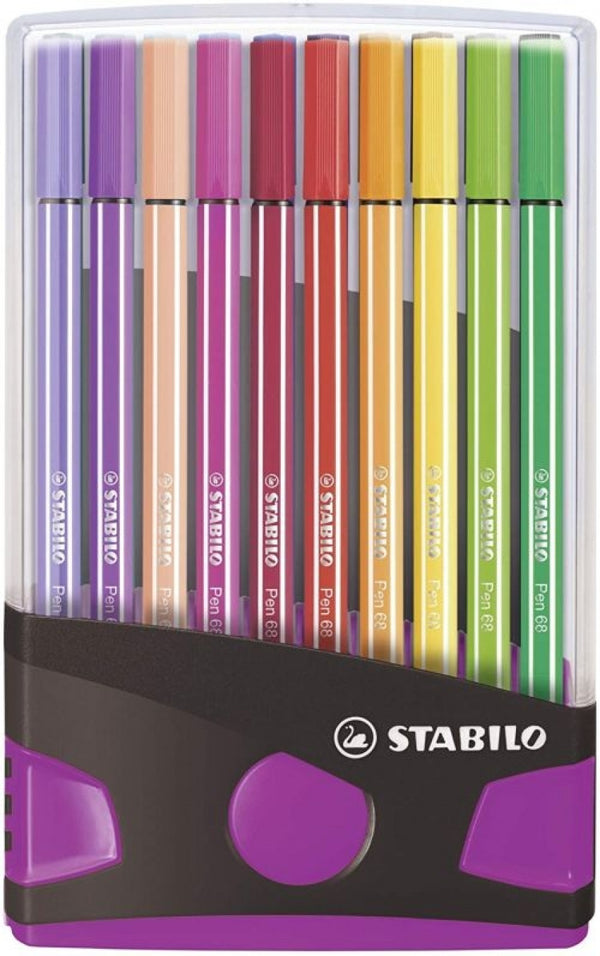 ESTUCHE 20 COLORES COLORPARADE STABILO PEN 68 PINK