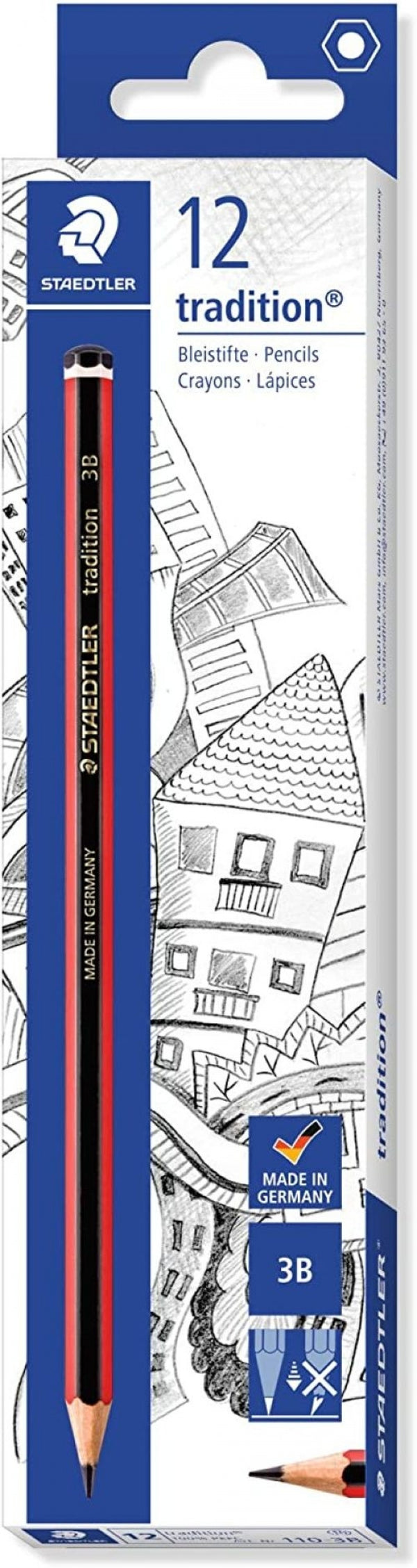 C/12 LAPICES DE GRAFITO TRADITION 3B STAEDTLER