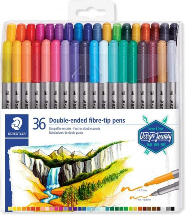 ESTUCHE 36 ROTULADORES DOBLE PUNTA 3200 COLORES SURTIDOS