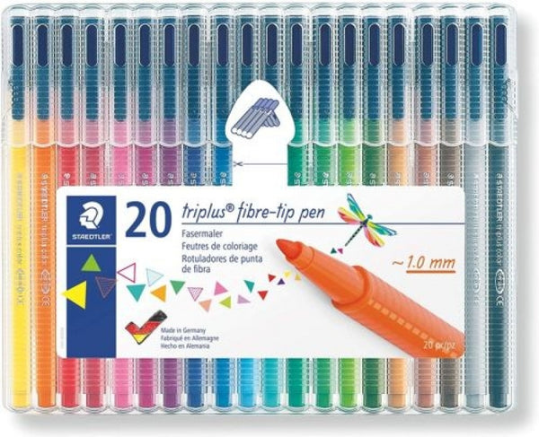 Estuche 20 rotuladores triplus 323 colores surtidos