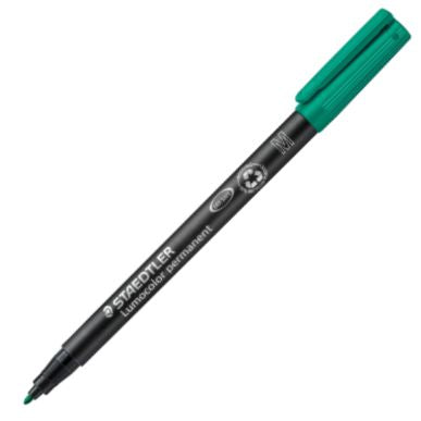 C/10 ROTULADOR LUMOCOLOR 317 VERDE PUNTA M PERMANENTE