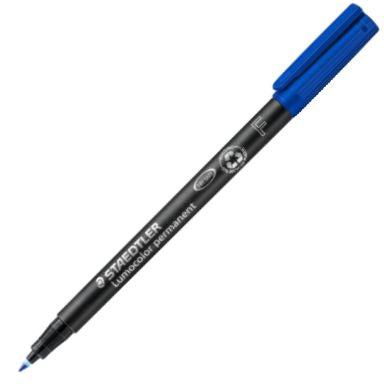 C/10 ROTULADOR LUMOCOLOR 318 AZUL PUNTA F PERMANENTE