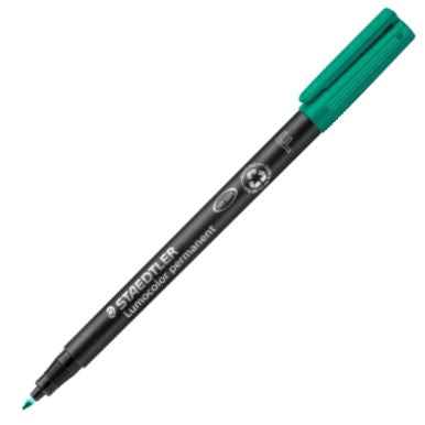 C/10 ROTULADOR LUMOCOLOR 318 VERDE PUNTA F PERMANENTE