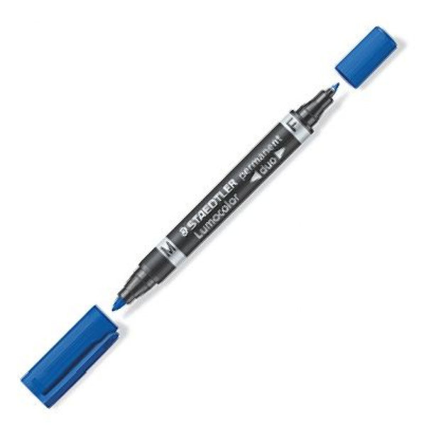 C/10 ROTULADOR LUMOCOLOR DUO 348 AZUL PUNTA F/M