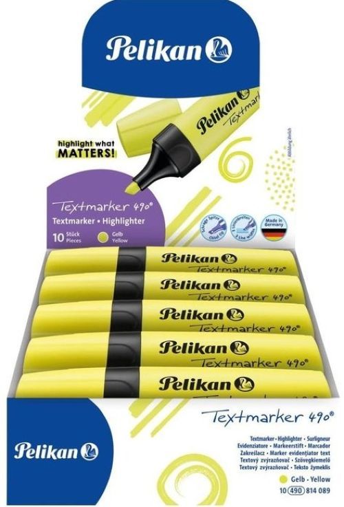 C/10 marcador fluorescente textmarker 490 amarillo