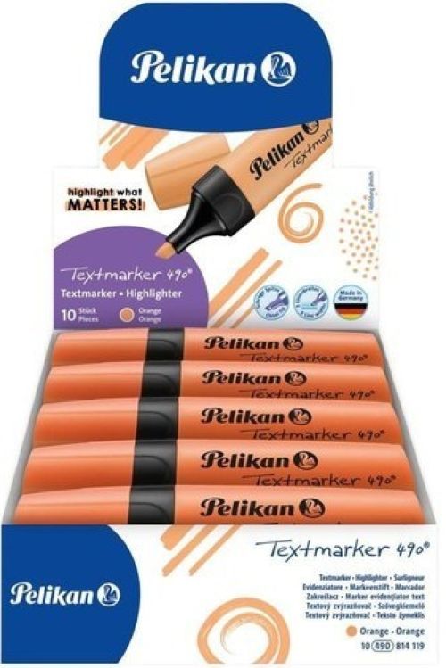C/10 marcador fluorescente textmarker 490 naranja