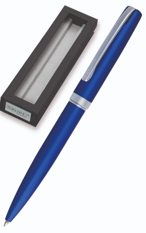 ESTUCHE BOLIGRAFO ELEGANZA SATIN AZUL