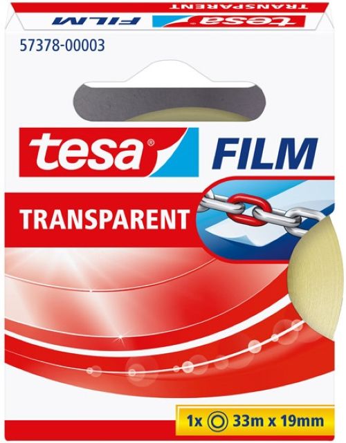 C/10 rollos tesafilm transparent 33mx19mm en marcheta tesa