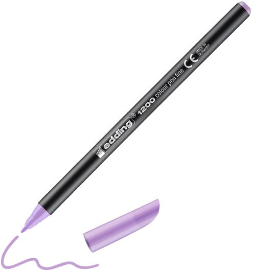 C/10 rotulador edding 1200 pastel lavanda 87 punta de fibra