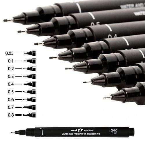 C/12 rotuladores calibrados 0,4mm uni-pin
