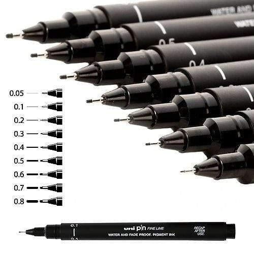 C/12 rotuladores calibrados 0,6mm uni-pin