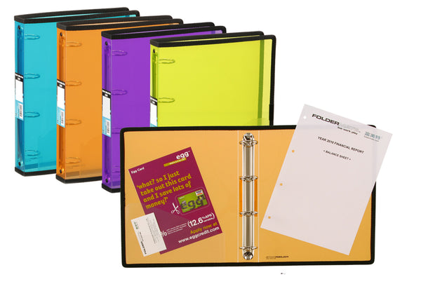 Caja 10 carpeta a4 4 anillas 25mm polipropileno colores surtidos