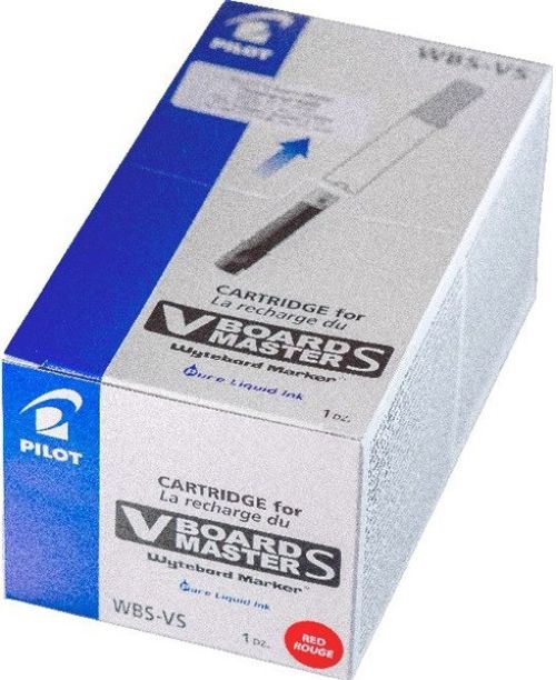 C/12 RECAMBIO CARTUCHO TINTA ROJO VBOARD S MASTER