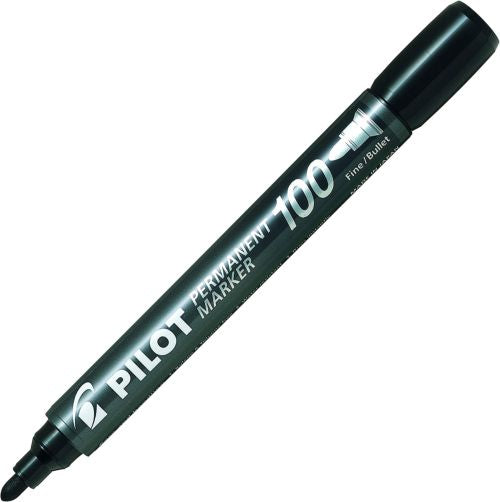 C/12 rotulador permanente pilot sc 100 color negro punta cónica
