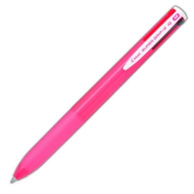 C/12 boligrafo supergrip g 4 colores cuerpo color rosa