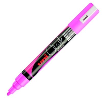 ROTULADOR TIZA LIQUIDA ROSA UNI-CHALK MARKER PWE M5