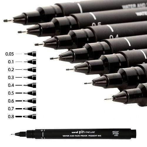 C/12 rotuladores calibrados 0,8mm uni-pin
