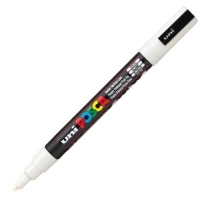 Marcador uni posca pc3m color blanco 0,9-1,3mm