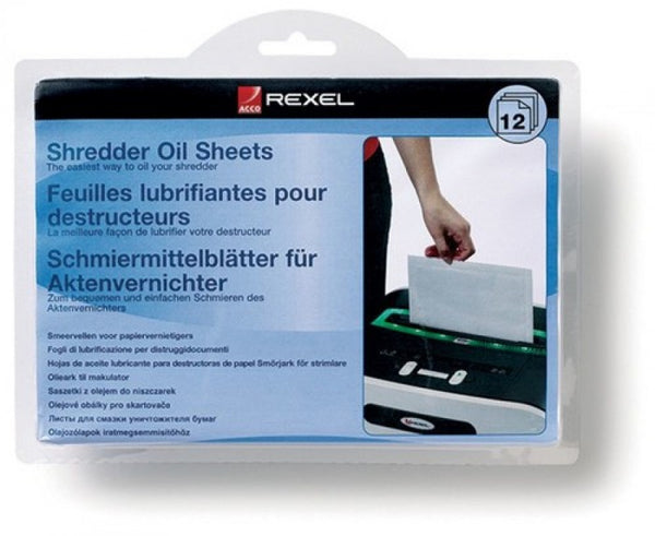 PACK 12 HOJAS DE ACEITE LUBRICANTE PARA DESTRUCTORA