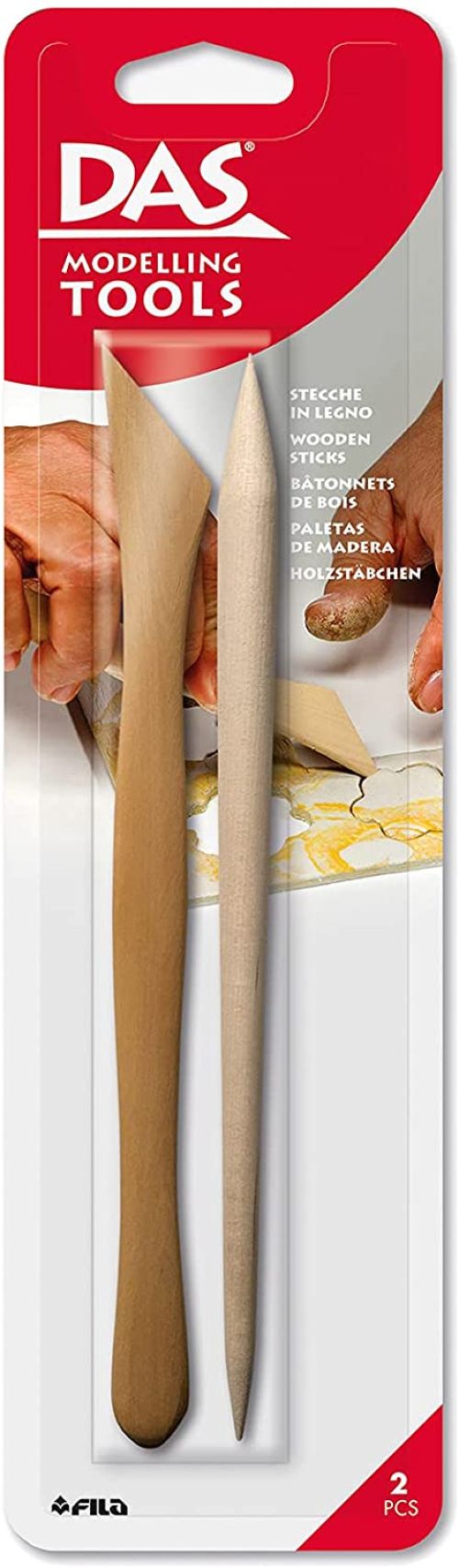 BLISTER 2 PALETAS PARA MODELAR DE MADERA DAS