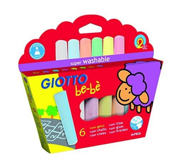 Estuche 6 super tizas giotto be-be
