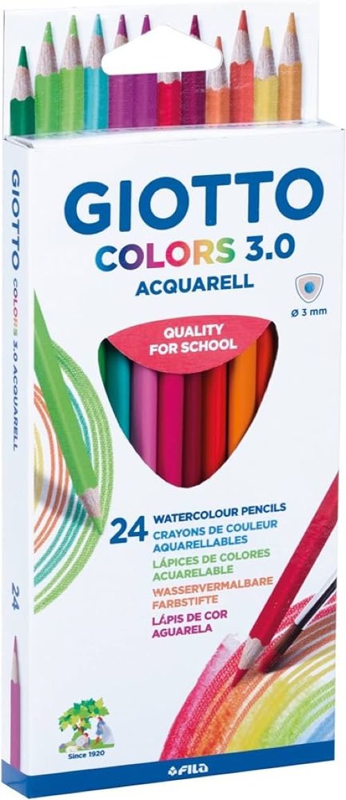 Estuche 24 lapices colores giotto colors 3.0 aquarell