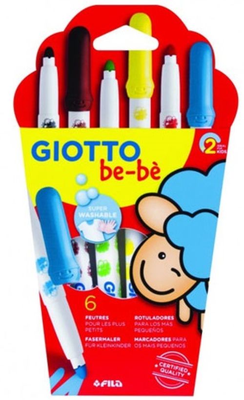 ESTUCHE 6 SUPER ROTULADORES GIOTTO-BE-BE COLORES SURTIDOS