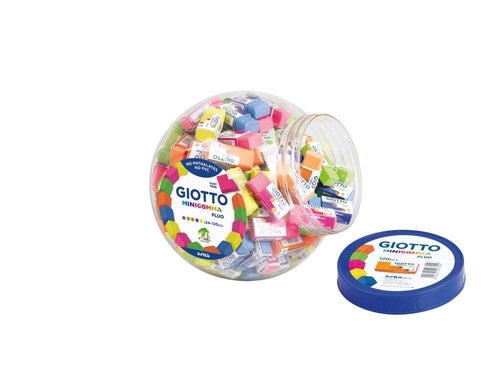 Bombonera 120 gomas de borrar giotto fluo