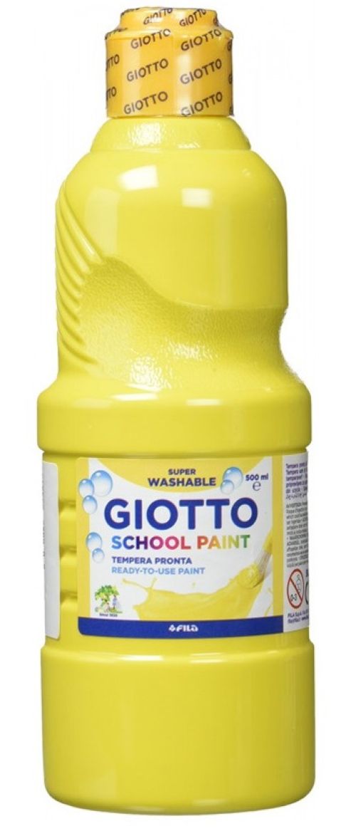 Bote témpera escolar Giotto 500ml amarillo