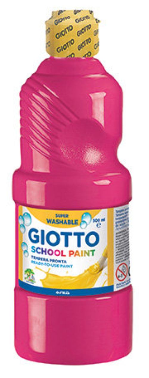 Bote témpera escolar Giotto 500ml magenta