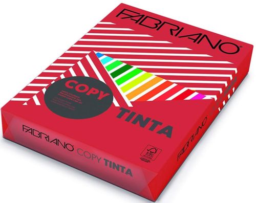 PAQUETE A4 500H 80G COLOR INTENSO ROJO FABRIANO