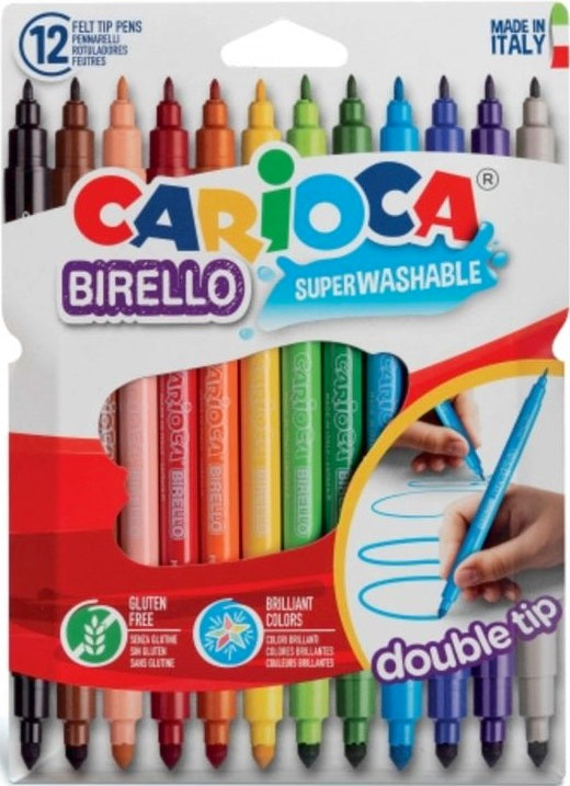 ESTUCHE 12 ROTULADORES DOBLE PUNTA CARIOCA BIRELLO