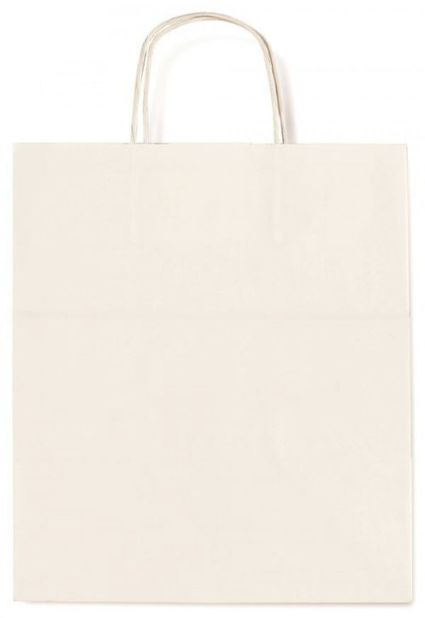PAQ/25 BOLSAS KRAFT ALLEGRA COLOR BLANCO 21X8X16CM