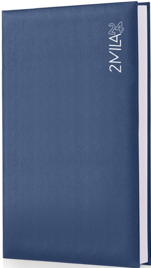 Agenda anual a4 2024 día página color azul marino dia a dia