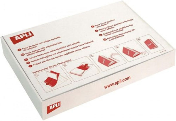 C/100 forro libros ajustable 28x55cm pvc APLI