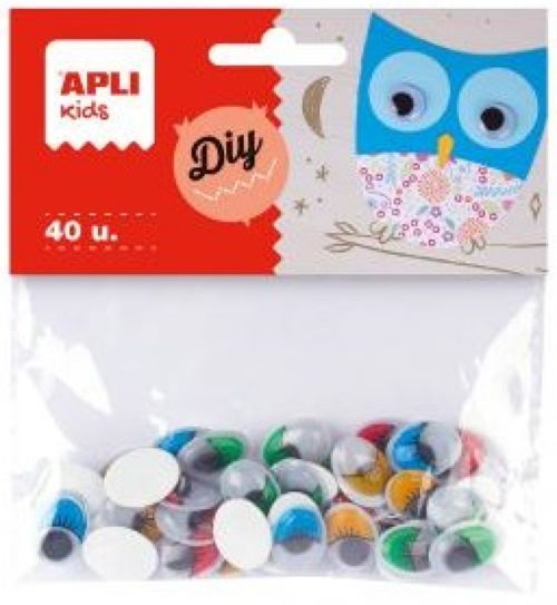 BOLSA 40 OJOS MOVILES COLORES Y MEDIDAS SURTIDAS