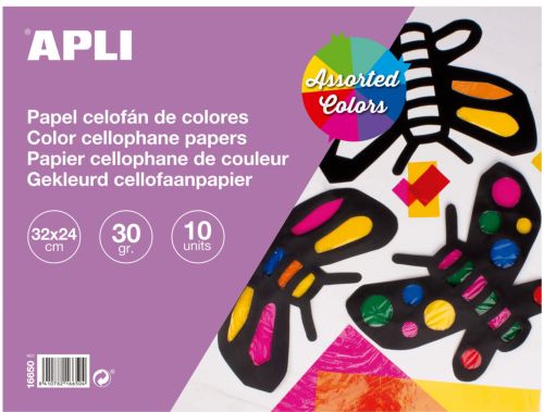 BLOC MANUALIDADES 10H CELOFAN 32X24CM COLORES SURTIDOS
