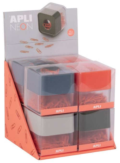 Exp 8 dispensador magneticos de clips serie neon 70x70x70mm colores surtidos