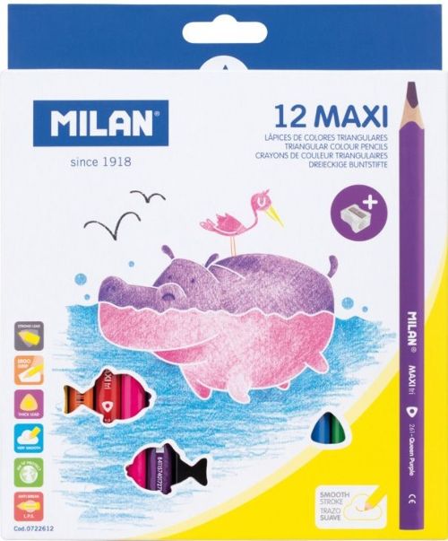 ESTUCHE 12 LAPICES DE COLORES MAXI TRIANGULAR