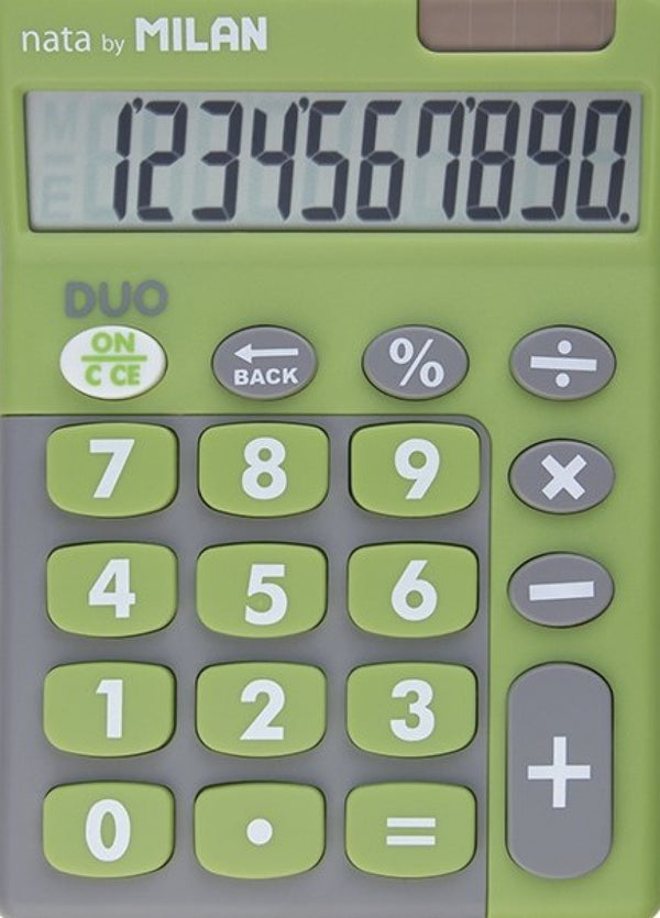 CALCULADORA TOUCH DUO VERDE 10 DIGITOS MILAN
