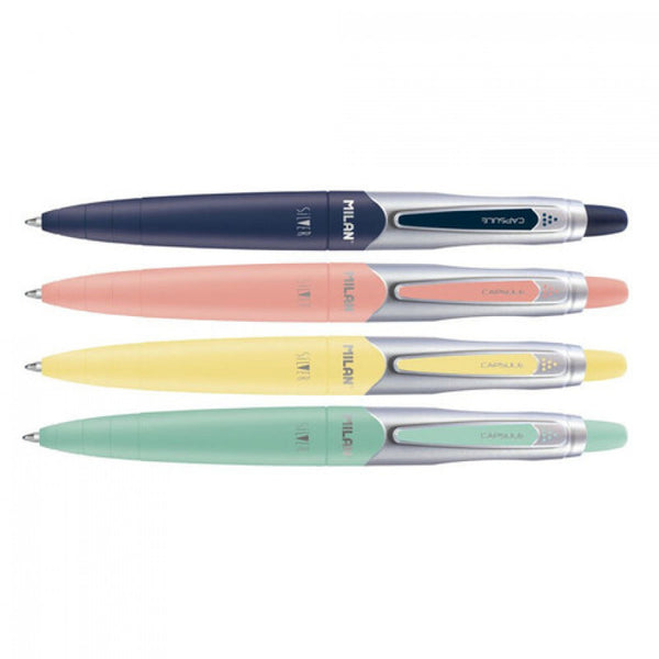 EXP 20 BOLIGRAFOS CAPSULE SILVER TINTA AZUL 1,0MM