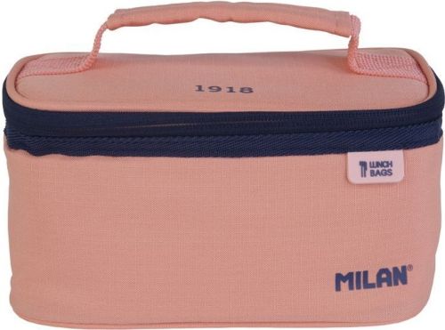 Bolsa isotérmica porta alimentos pequeña (1,5 L.) con 1 recipiente serie 1918 rosa