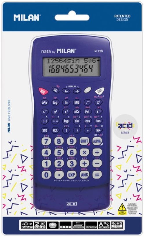 Calculadora cientifica m228 serie acid color azul Milán