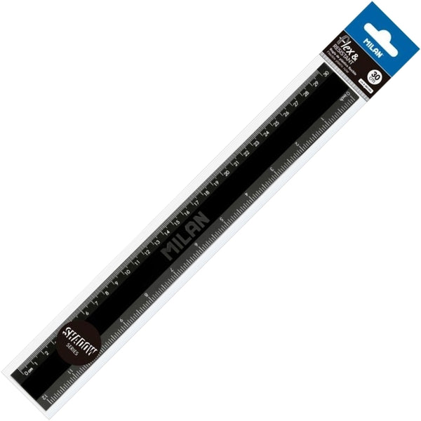 Regla 30cm flex&.resistant color negro serie shadow