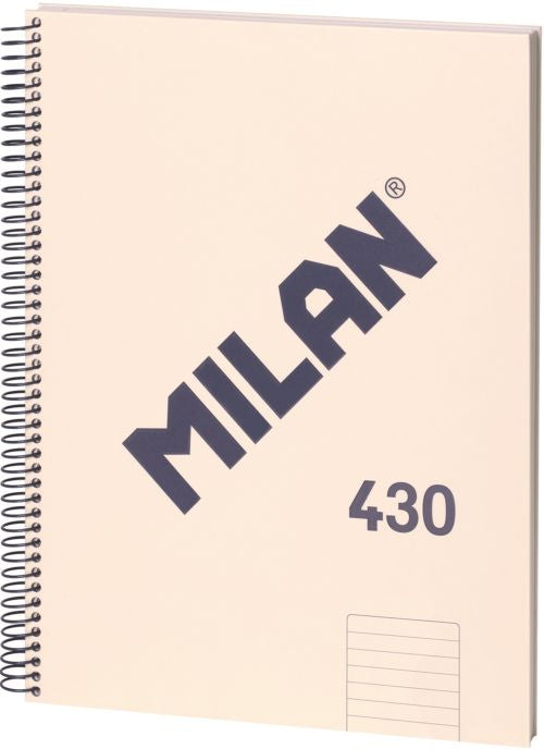 Paq/3 cuaderno espiral a4+ 80h 95g. pauta 7mm microperforado color beige
