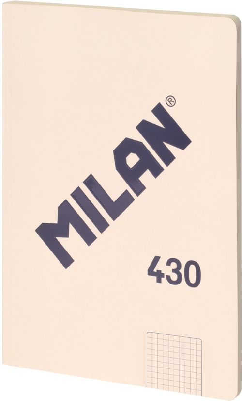 Paq/3 libreta encolada a4 48h 95g. cuad.5x5 microperforada color beige Milán