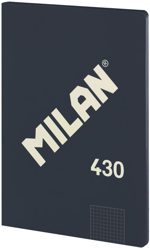 Paq/3 libreta encolada a4 48h 95g. cuad.5x5 microperforada color azul Milán