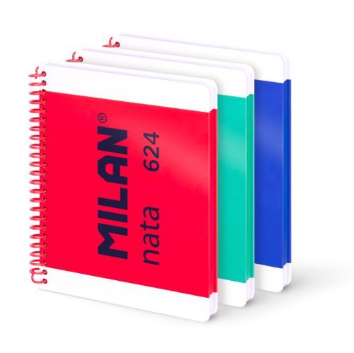PAQ/3 CUADERNOS ESPIRAL A5 80H 95G HORIZONTAL COL SURTIDOS