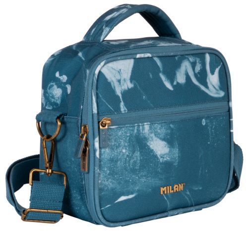 Bolsa isotermica 3,5l con 3 recipientes serie lava azul 23x20x11cm